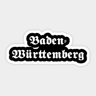 Baden-Württemberg written with gothic font Sticker